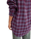 The Roxy Womens Let It Go Check Shirt in Blackberry Wine Purple Plaid