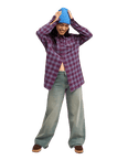 The Roxy Womens Let It Go Check Shirt in Blackberry Wine Purple Plaid