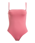 The Roxy Womens Beach Classics Bandeau One Piece Swimsuit in Heather Rose