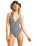 The Roxy Womens Gingham One Piece Swimsuit in Anthracite