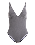 The Roxy Womens Gingham One Piece Swimsuit in Anthracite