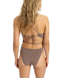 The Roxy Womens Lasca One Piece Swimsuit in Deep Taupe