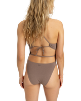 The Roxy Womens Lasca One Piece Swimsuit in Deep Taupe