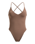 The Roxy Womens Lasca One Piece Swimsuit in Deep Taupe