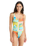 The Roxy Womens Atlas One Piece Swimsuit in Skyway