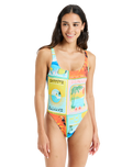 The Roxy Womens Atlas One Piece Swimsuit in Skyway