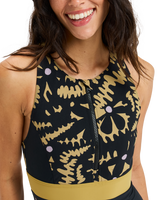 The Roxy Actve High Performance One Piece Swimsuit in Anthracite Big Flowers | Available at Anns Cottage