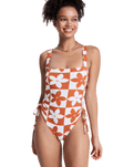 Hazy Days One Piece Swimsuit in Ginger Spice Flora