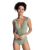 Love Elongated One Piece Swimsuit in Oil Green