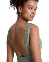 Love Elongated One Piece Swimsuit in Oil Green