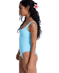 Palm Dreams One Piece Swimsuit in Tanager Turquoise