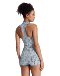 Pro Surf One Piece Boyleg Swimsuit in Anthracite Popiscus