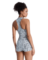 Pro Surf One Piece Boyleg Swimsuit in Anthracite Popiscus