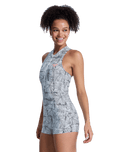 Pro Surf One Piece Boyleg Swimsuit in Anthracite Popiscus