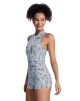 Pro Surf One Piece Boyleg Swimsuit in Anthracite Popiscus