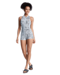 Pro Surf One Piece Boyleg Swimsuit in Anthracite Popiscus