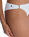 Island Tiki Cheeky Bikini Bottoms in Coconut Milk