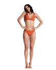 Current Coolness Elongated Tri Bikini Top in Ginger Spice