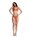 Current Coolness Elongated Tri Bikini Top in Ginger Spice