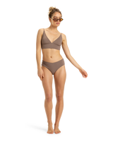 The Roxy Womens Lasca Tank Bikini Top in Deep Taupe