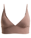 The Roxy Womens Lasca Tank Bikini Top in Deep Taupe