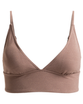 The Roxy Womens Lasca Tank Bikini Top in Deep Taupe