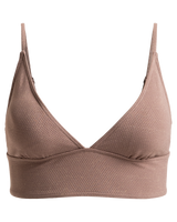 The Roxy Womens Lasca Tank Bikini Top in Deep Taupe