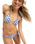 The Roxy Womens Artsy Tile Tiki Tri Bikini Top in Dazzling Blue Tile