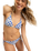 The Roxy Womens Artsy Tile Tiki Tri Bikini Top in Dazzling Blue Tile