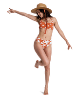 Hazy Days Bralette Bikini Top in Ginger Spice Flores