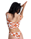 Hazy Days Crop Bikini Top in Ginger Spice Flora