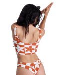 Hazy Days Crop Bikini Top in Ginger Spice Flora
