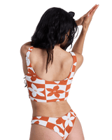Hazy Days Crop Bikini Top in Ginger Spice Flora