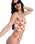 Hazy Days Crop Bikini Top in Ginger Spice Flora