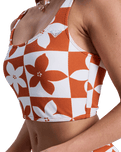 Hazy Days Crop Bikini Top in Ginger Spice Flora