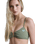 Love Bralette Bikini Top in Oil Green