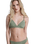 Love Fixed Tri Bikini Top in Oil Green