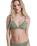Love Fixed Tri Bikini Top in Oil Green