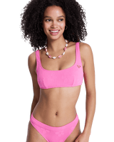 Paradise Bralette Bikini Top in Sangria Sunset