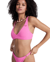 Paradise Elongated Tri Bikini Top in Sangria Sunset