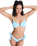 Palm Dreams Bralette Bikini Top in Tanager Turquoise