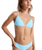 Palm Dreams Fixed Tri Bikini Top in Tanager Turquoise