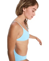 Palm Dreams Fixed Tri Bikini Top in Tanager Turquoise