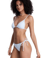 Island Tiki Tri Bikini Top in Coconut Milk