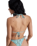 Wildside Tiki Tri Bikini Top in Oil Green Wildside Paisley