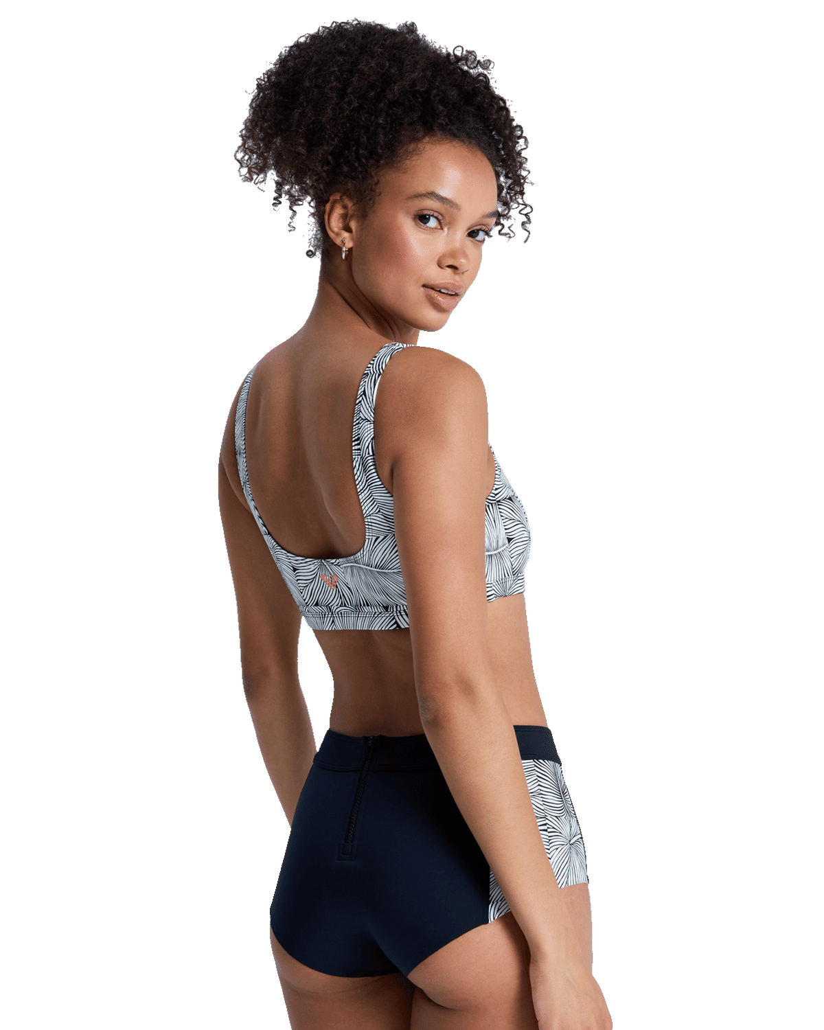 Pro Surf Athletic Bra Bikini Top in Anthracite Popiscus