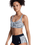 Pro Surf Athletic Bra Bikini Top in Anthracite Popiscus