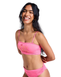 Roxy x Juicy Couture Bandeau Bikini Top in Azalea Pink