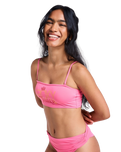 Roxy x Juicy Couture Bandeau Bikini Top in Azalea Pink