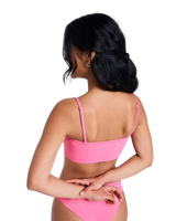 Roxy x Juicy Couture Bandeau Bikini Top in Azalea Pink